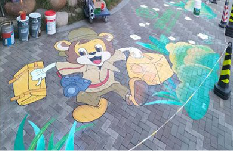 黄平夏季画地面彩绘会遇到的问题