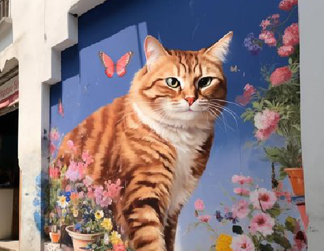 黄平自己绘制有个性的手绘墙