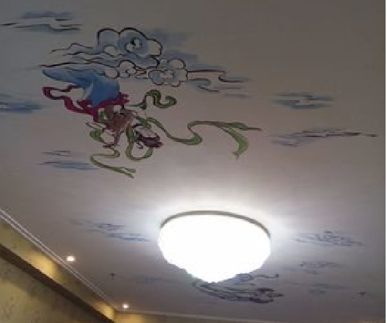 黄平如何快速绘制天花板上的手绘墙？